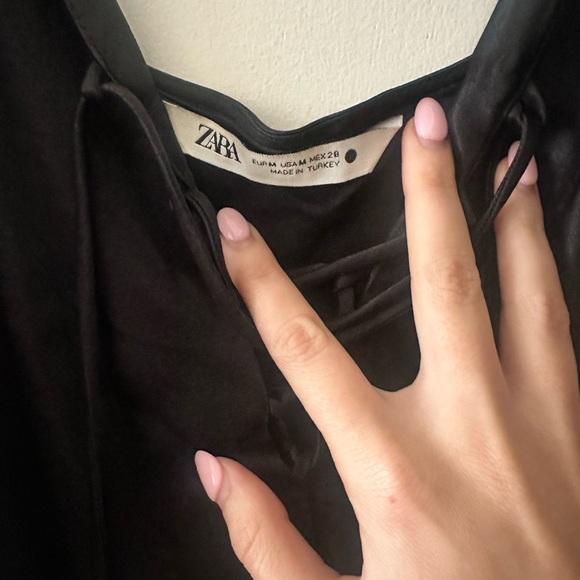 ZARA - BLACK SATIN DRESS - Picture 10 of 10
